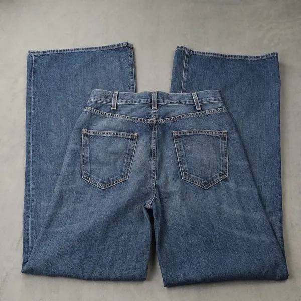 Nili Lotan Salome Wide Leg Jeans 27 Dark Wash High Rise Made in USA Cotton Denim - Image 9