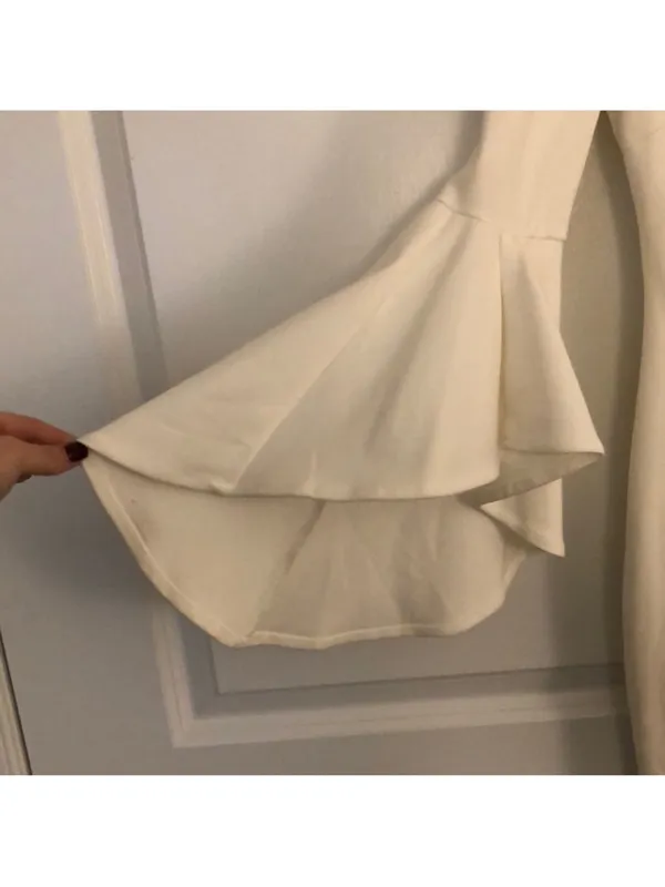 lulus white bodycon bell sleeve dress - Image 5