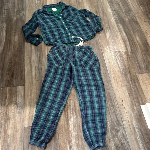 Aerie Soft Gauze Pajamas Joggers Sleep Set Small - Image 5