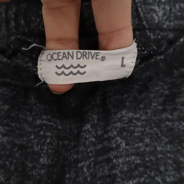 Ocean Drive Womens Large Charcoal Grey Space Dye Long Beach Island Lounge Shorts - Image 3
