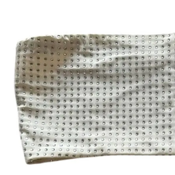 NWT Weworewhat Sleeveless Crystal Bandeau Crop Top Studded Rhinestones XXS White - Image 4
