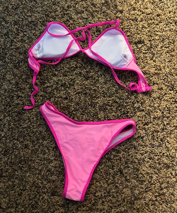 Bright Pink Shein Bikini - Image 2