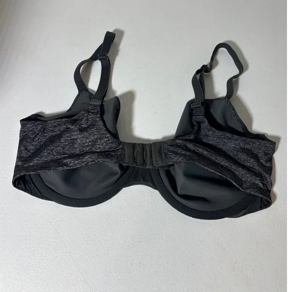 Victoria's Secret Size 36DD Unlined Semi Demi Underwire Bra Dark Gray/Black - Image 2