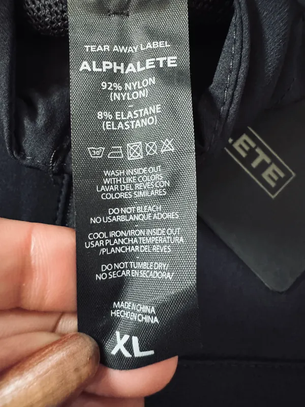 Alphalete Women’s EXP Tech Windbreaker- Black Matter, Size XL - Image 7