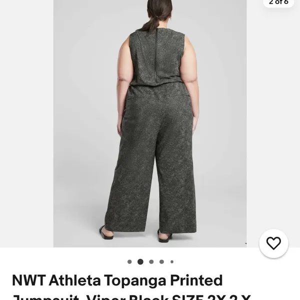 Athleta Women's Gray Jumpsuit Size 3 XL Tapanga Printed Very Lightweight - Image 6
