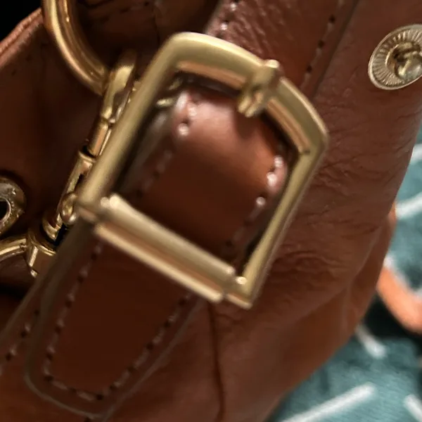 J.Crew Brown Leather Turnlock Double Handles Satchel Shoulder Bag - Image 16