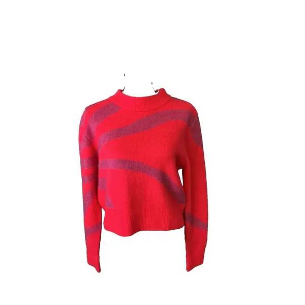 Ciebon Women's Bright Pink/ Purple Abstract Sweater Size S - Image 4