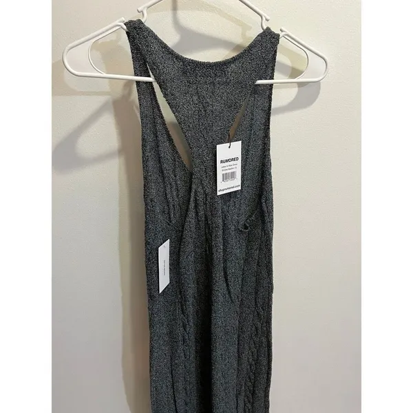 Anthropologie NWT Rumored Women Medium Smoke Heather Lakeville Knit Maxi Dress - Image 9