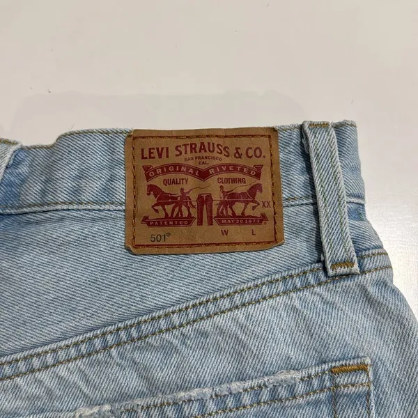 Levi's Light Blue Jean Shorts EUC - Image 2