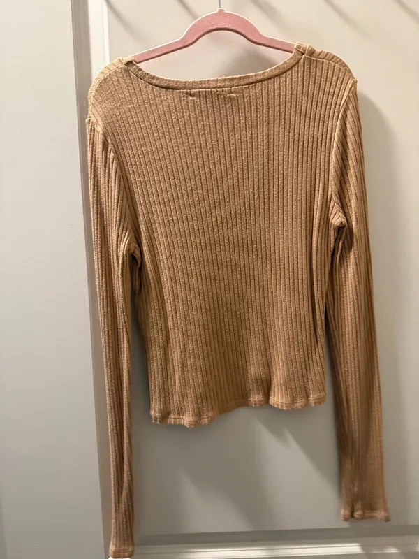Reformation jeans long sleeve ribbed top - Image 2