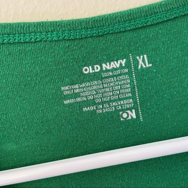 Old Navy holiday green XL cotton women’s short sleeved shirt summer top‎ comfort - Image 3
