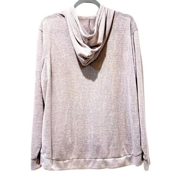 Weatherproof Vintage Hoodie Grey Purple Excellent‎ Lightweight Knit Women Size L - Image 5