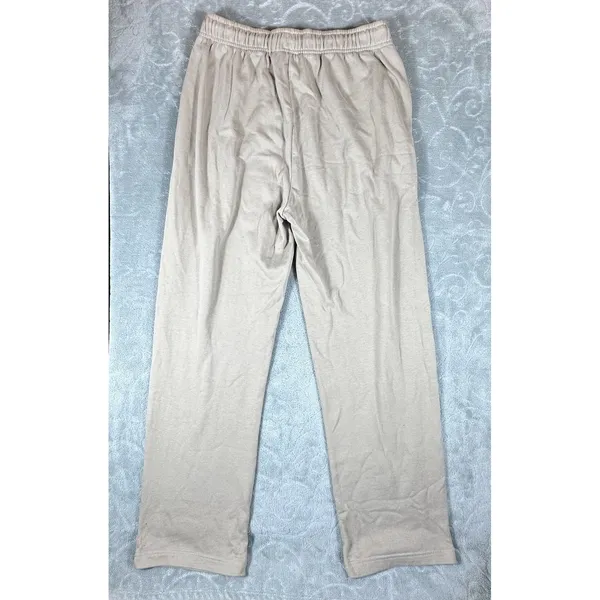 Alo Yoga Accolade Sweatpants Womens Medium Taupe Wide Leg Fleece Lounge Trousers - Image 3