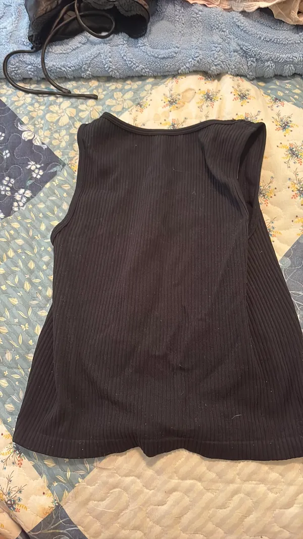 TJ Maxx Square Neck Top Black - Image 2