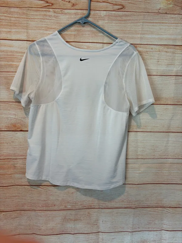 Nike White Short Sleeve Women's Tee with Black Script Logo - Image 2