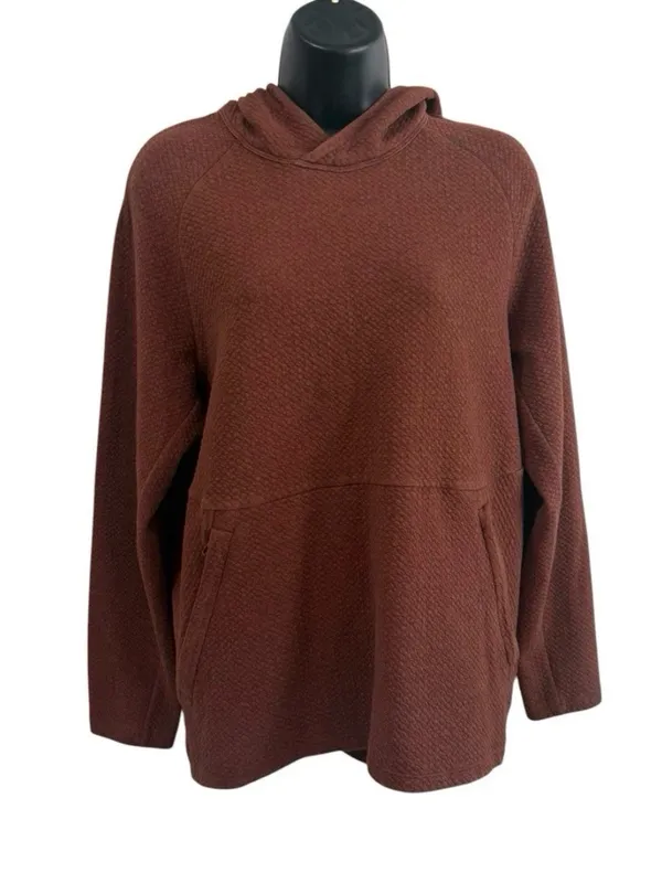 Lululemon Women’s Brown Waffle Top Long Sleeve Hoodie Pullover Size XS - Image 3