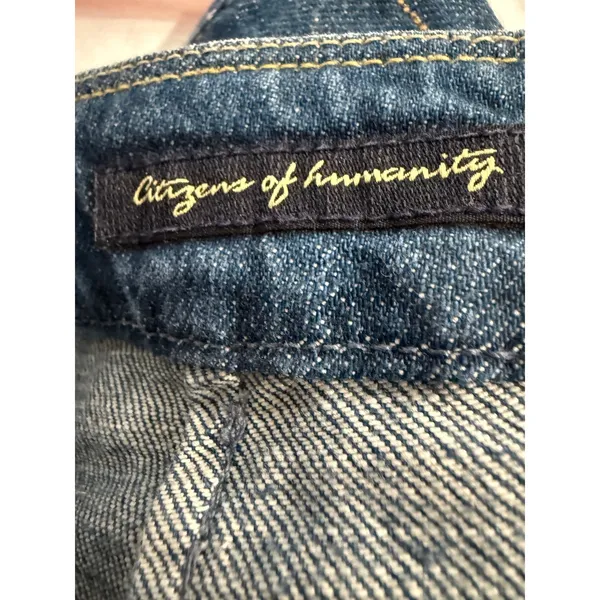 Vintage Citizens of Humanity Faye Wide Leg Jeans Chain Link‎ Embroidery Size 31 - Image 6
