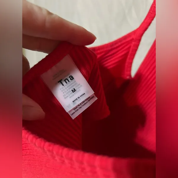 TNA ribbed bodysuit Red Size M - Image 3