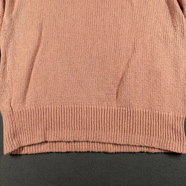 Old Navy Sweater Womens Small Pink Tunic Length‎ V Neck Long Sleeve 100% Cotton - Image 11
