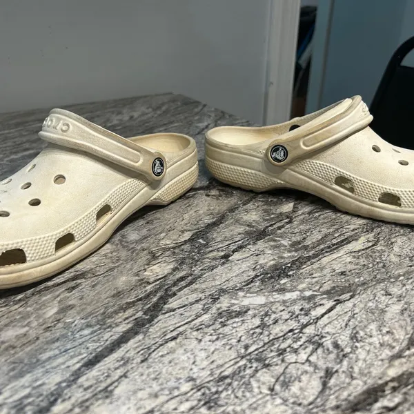 CROCS Cream Sandals with Ventilation and Pivoting Heel Strap - Image 6