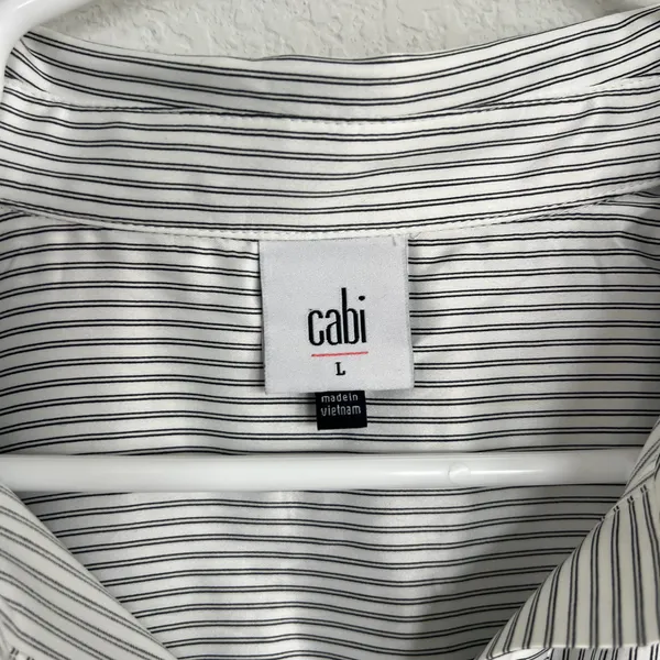 Cabi Striped Blouse Size Large   - Image 5