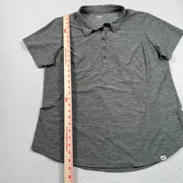 Duluth Trading Co Polo Shirt Armachillo Cooling Shirt Women XL Gray Short Sleeve - Image 3