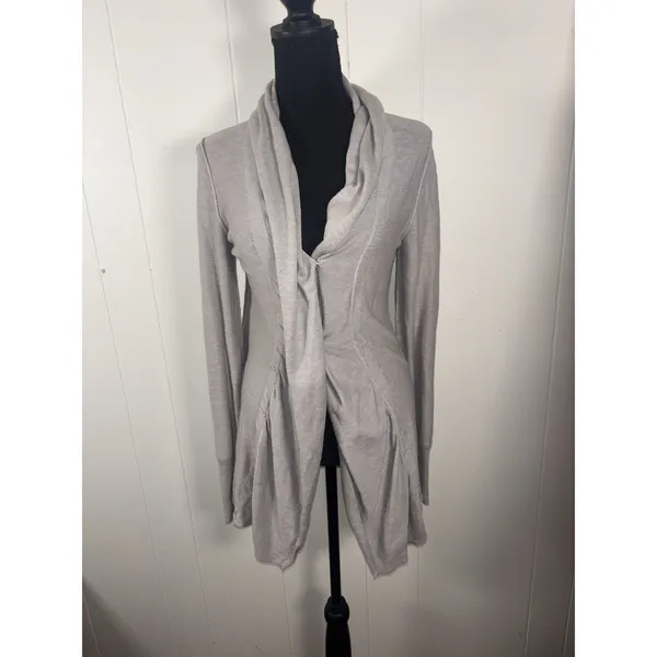 FREE PEOPLE Tan Tunic Cardigan Wrap Sweater Size‎ XS - Image 2