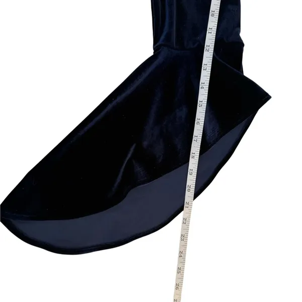 Lulus Wrapped in Luxe Navy Blue Velvet Bell Sleeve Skater Dress XL Dark Romantic - Image 10