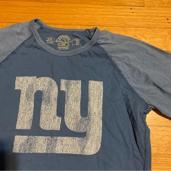 New York Giants NFL Retro Sport Authentic Premium Tee Women’s Blue Medium - Image 4