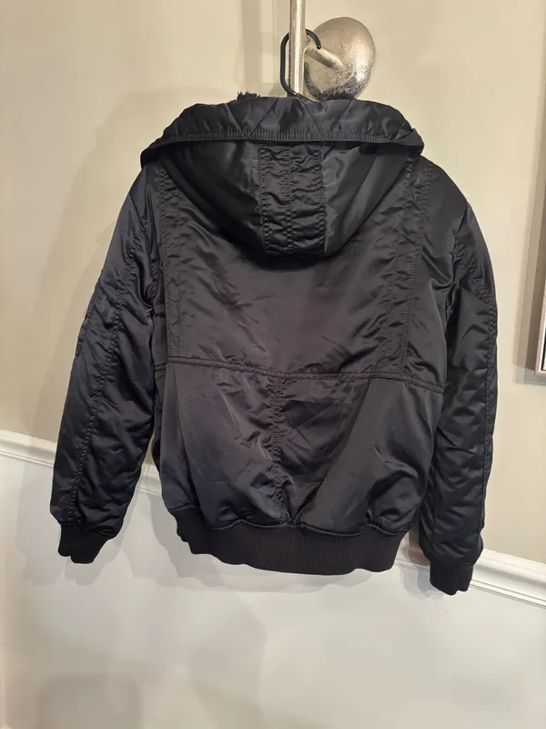 American Eagle Outfitters Black Bomber Jacket - Image 5
