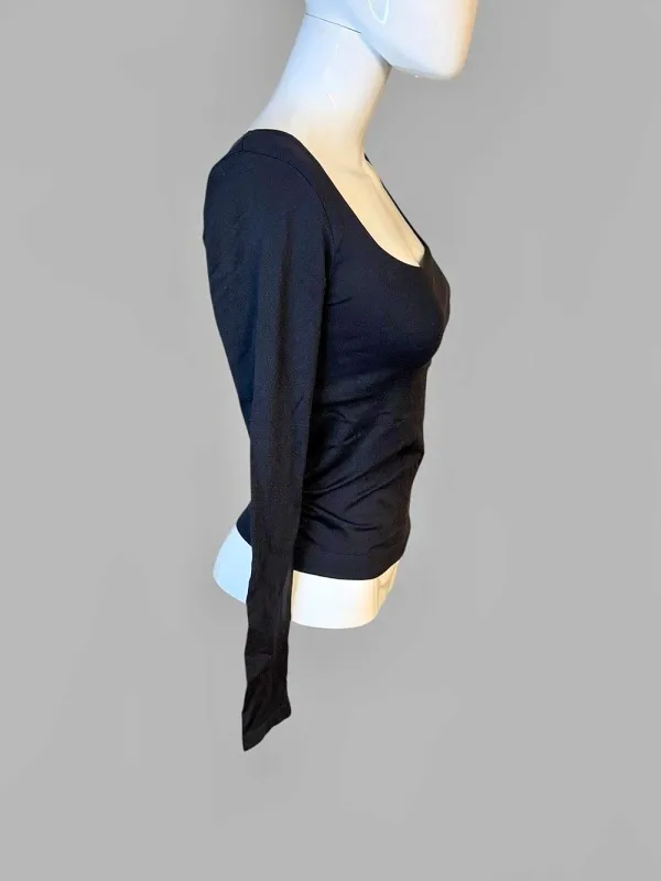 WallFlower Insta Smooth Square Neck Long Sleeve Black Size Medium - Image 5