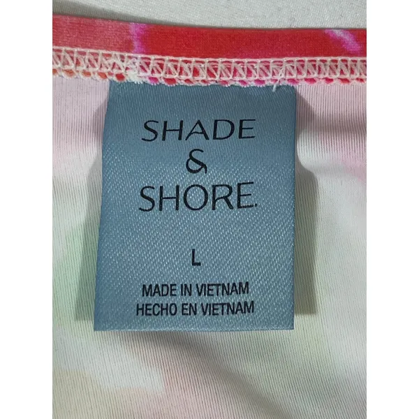 Shade & Shore Floral‎ Ruched Swim Skirt Women L Multicolored Tropical Beachwear - Image 6