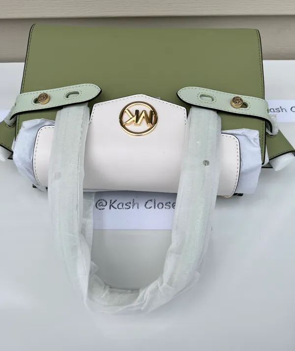 Michael Kors Carmen Medium Flap Satchel -Lt Sage Multi - Image 5