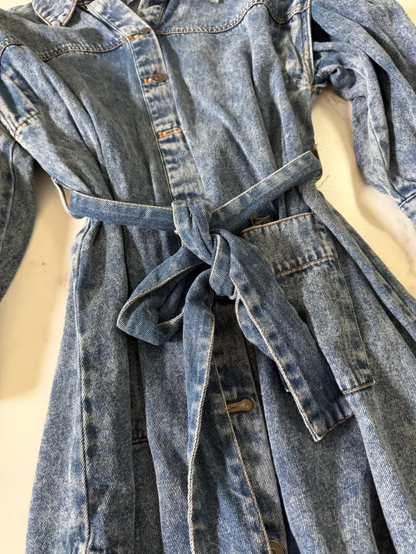 Future collective Denim dress Blue Size 4 - Image 3