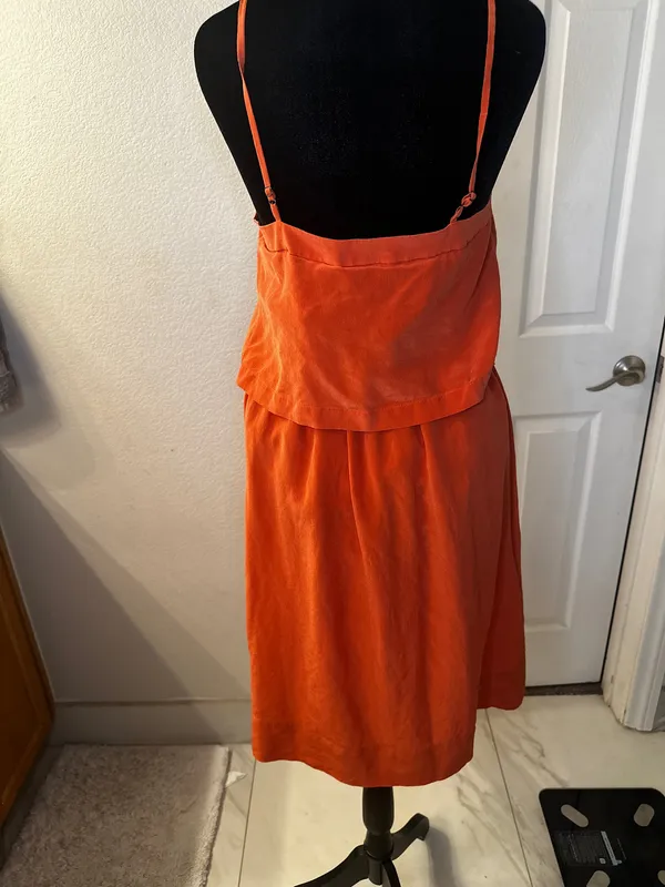 Madewell Mini Dress Burnt Orange - Image 3