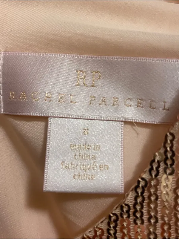 Rachel Parcell Womens Midi Dress S Small Rose Gold Pink Sequins Allover Formal - Image 5