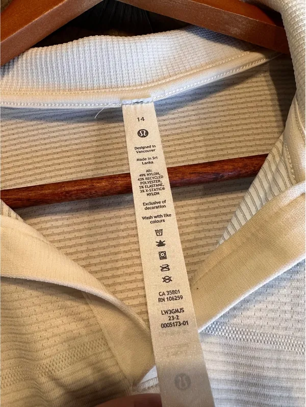 Lululemon Swiftly Tech Relaxed-Fit Polo Shirt in White Women’s size 14 LW3GMJS - Image 8