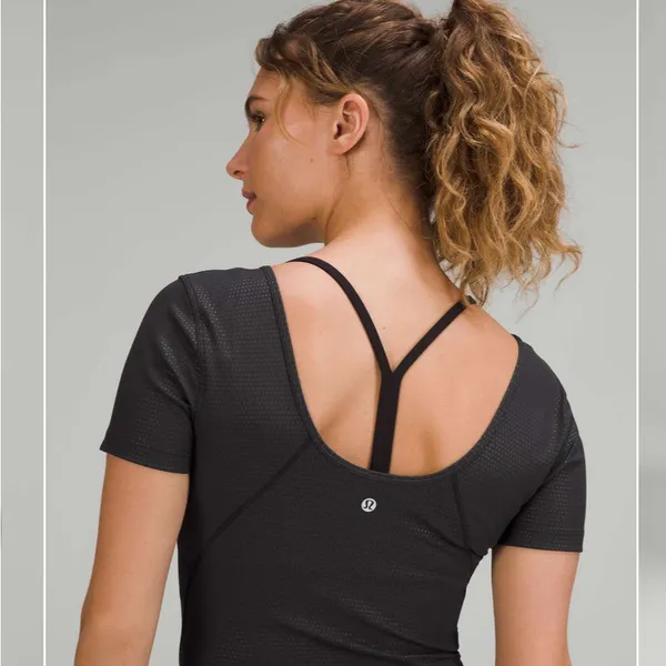 Lululemon Align T-Shirt Polka Squat Emboss Black 4 - Image 2