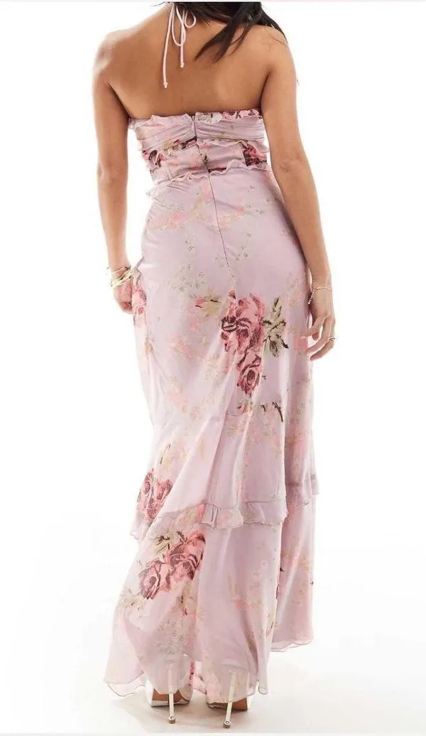 NWT Floral Chiffon Dress - Image 4
