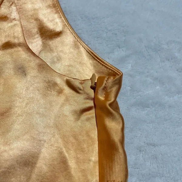 NEW Lulus Incredible Love Light Orange Satin Cowl Back Midi Slip Dress Size L - Image 9