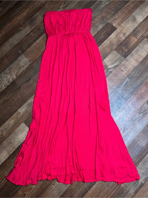 Rolla Coster Strapless Flowing Maxi Dress in Vibrant Pink - Image 6