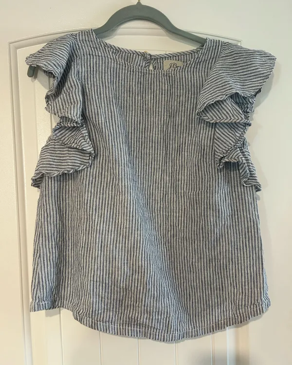 J.Crew Striped Linen Blend Top - Image 5