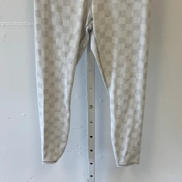 Z Supply Active Womens Medium Checkerboard High Rise Leggings Neutral Watercolor - Image 4