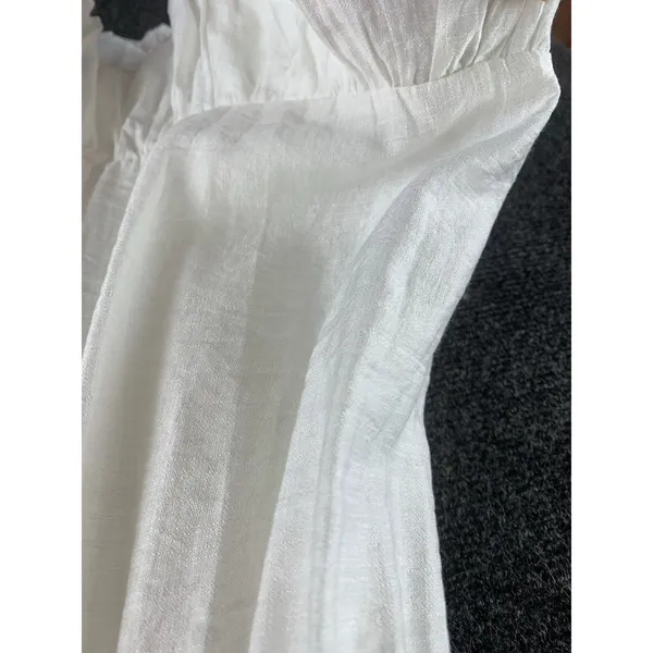 Selfie Leslie White Mini Dress Square Neck Open Back Lace Up Bow NWT US XL AU 14 - Image 9