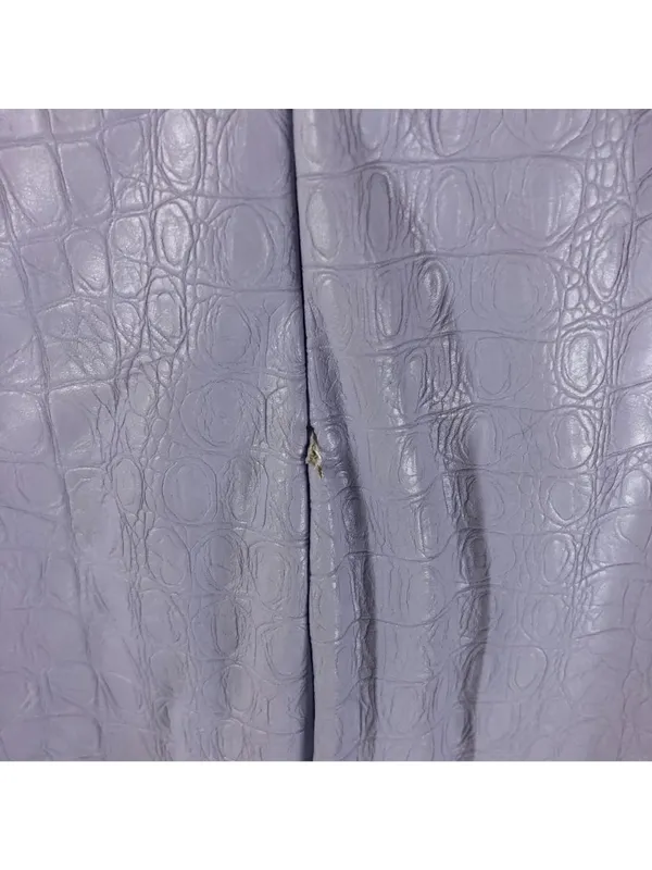 Naked Wardrobe Midi Sheath Dress Faux Leather Embossed Sleeveless Purple XS - Image 3
