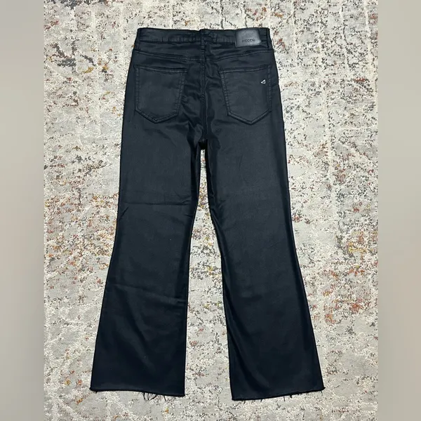 HIDDEN JEANS Coated High Waist Flare Jeans size 30 black - Image 13