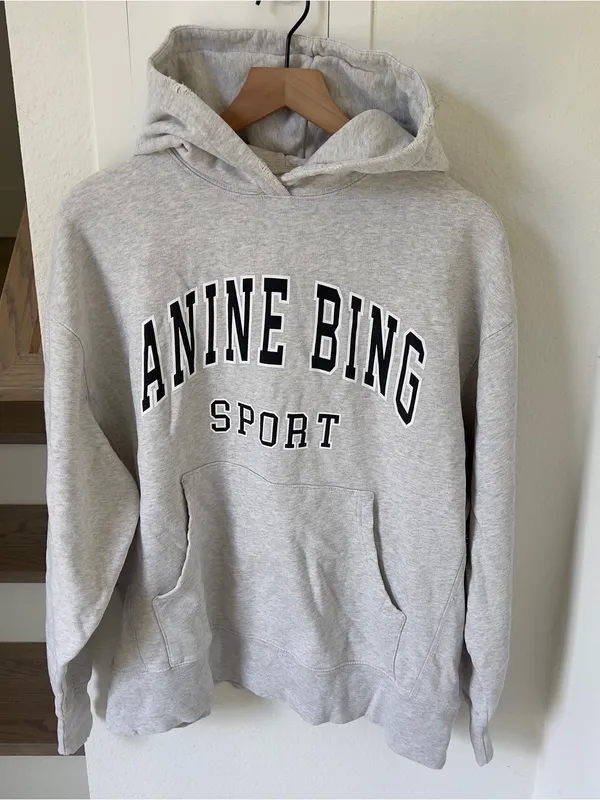 Anine Bing Sport Harvey Sweatshirt in Heather Grey NWT - Image 3