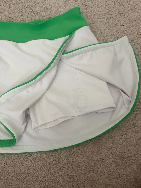 White and Green Tennis Skort - Image 2