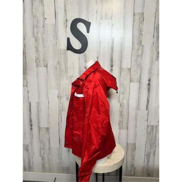 Red rain jacket size small - Image 2