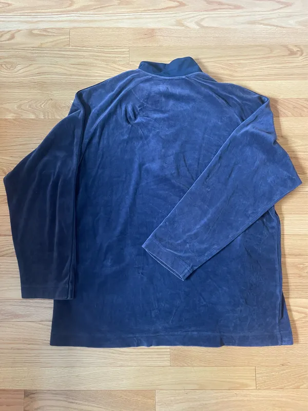 Nike Vintage Velvet Quarter Zip Navy Blue - Image 3